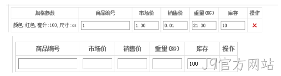 商品规格